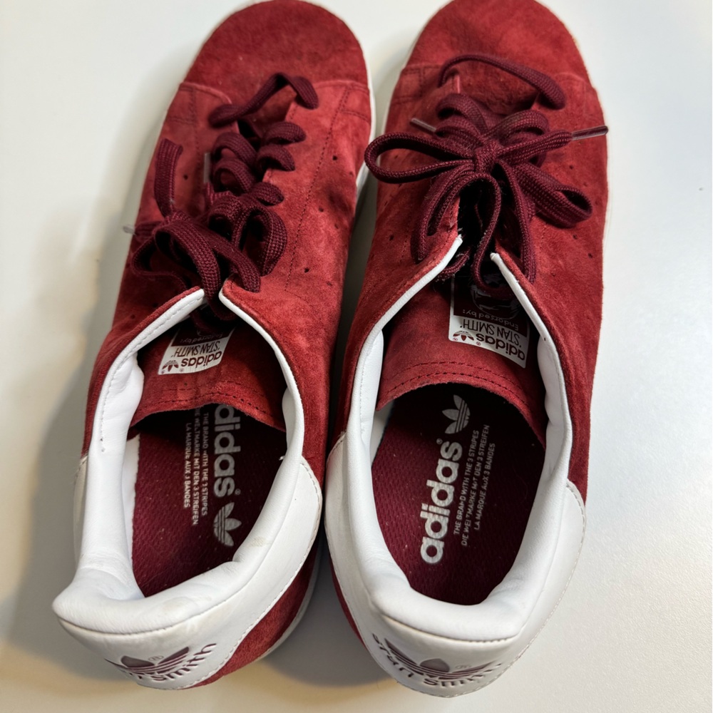 Red suede Adidas